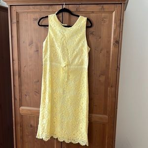 EUC yellow lace cocktail dress from Banana Republic